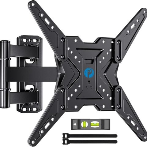 Pipishell Full Motion TV Wall Mount for 26–60″ TVs, Swivel/Tilt/Extend, VESA 400x400mm, 77 lbs Capacity – PIMF11